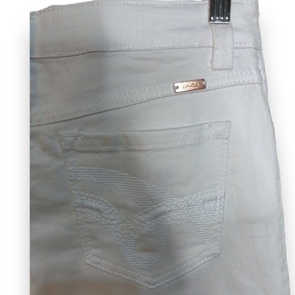 INC Denim Skinny Leg Regular Fit Crop, Women’s Size 4/27, White Jeans, Low Rise - Picture 4 of 6